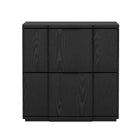 Manhattan Comfort Clive Mid-Century Modern 22" Nightstand in Black (2-Drawer)