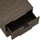 Manhattan Comfort Clive Mid-Century Modern 22" Nightstand in Walnut and Black (2-Drawer)