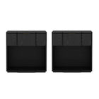 Manhattan Comfort Clive Mid-Century Modern 22" Nightstand in Black (1-Drawer) - NS1561-2