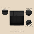 Manhattan Comfort Clive Mid-Century Modern 22" Nightstand in Black (1-Drawer) - NS1561-2