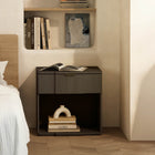 Manhattan Comfort Clive Mid-Century Modern 22" Nightstand in Walnut (1-Drawer) - NS1561-3