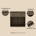 Manhattan Comfort Clive Mid-Century Modern 22" Nightstand in Walnut (1-Drawer) - NS1561-3