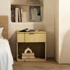 Manhattan Comfort Clive Mid-Century Modern 22" Nightstand in Natural Oak (1-Drawer) - NS1561-4