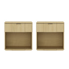 Manhattan Comfort Clive Mid-Century Modern 22" Nightstand in Natural Oak (1-Drawer) - NS1561-4