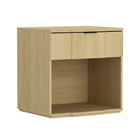 Manhattan Comfort Clive Mid-Century Modern 22" Nightstand in Natural Oak (1-Drawer) - NS1561-4