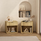 Manhattan Comfort Clive Mid-Century Modern 22" Nightstand in Natural Oak (1-Drawer) - NS1561-4