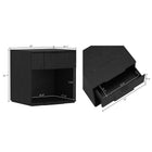 Manhattan Comfort Clive Mid-Century Modern 22" Nightstand in Black (1-Drawer) - NS1561-5