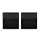 Manhattan Comfort Clive Mid-Century Modern 22" Nightstand in Black (1-Drawer) - NS1561-5