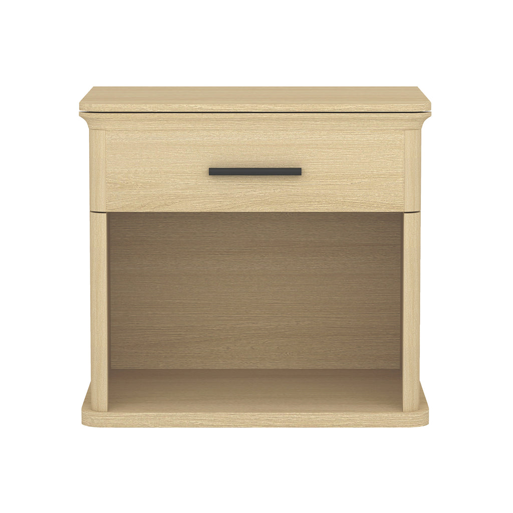 Manhattan Comfort Clifford Traditional Nightstand in Natural Oak (1-Drawer)