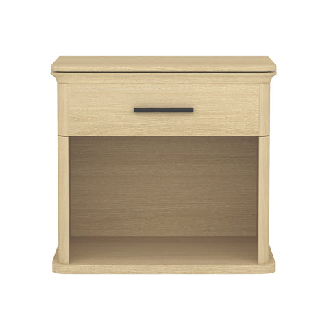 Manhattan Comfort Clifford Traditional Nightstand in Natural Oak (1-Drawer)