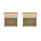 Manhattan Comfort Clifford Traditional Nightstand in Natural Oak (1-Drawer)