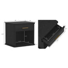 Manhattan Comfort Clifford Traditional Nightstand in Black (1-Drawer)