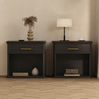 Manhattan Comfort Clifford Traditional Nightstand in Black (1-Drawer)