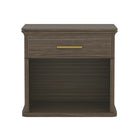 Manhattan Comfort Clifford Traditional Nightstand in Walnut (1-Drawer)