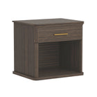 Manhattan Comfort Clifford Traditional Nightstand in Walnut (1-Drawer)