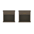 Manhattan Comfort Clifford Traditional Nightstand in Walnut (1-Drawer)