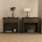 Manhattan Comfort Clifford Traditional Nightstand in Walnut (1-Drawer)