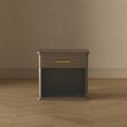 Manhattan Comfort Clifford Traditional Nightstand in Walnut (1-Drawer)