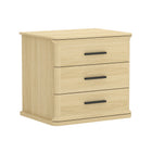 Manhattan Comfort Clifford Traditional Nightstand in Natural Oak (3-Drawer)