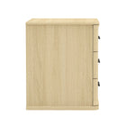 Manhattan Comfort Clifford Traditional Nightstand in Natural Oak (3-Drawer)