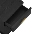 Manhattan Comfort Clifford Traditional Nightstand in Black (3-Drawer)