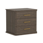 Manhattan Comfort Clifford Traditional Nightstand in Walnut (3-Drawer)