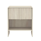 Manhattan Comfort Novara Contemporary 22" Nightstand in Whitewashed Oak (1-Drawer)
