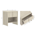 Manhattan Comfort Novara Contemporary 22" Nightstand in Whitewashed Oak (1-Drawer)
