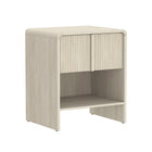 Manhattan Comfort Novara Contemporary 22" Nightstand in Whitewashed Oak (1-Drawer)