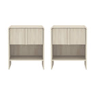 Manhattan Comfort Novara Contemporary 22" Nightstand in Whitewashed Oak (1-Drawer)