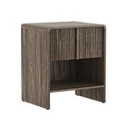 Manhattan Comfort Novara Contemporary 22" Nightstand in Jacobean Walnut (1-Drawer)