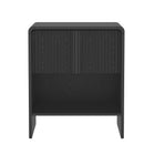 Manhattan Comfort Novara Contemporary 22" Nightstand in Black (1-Drawer)
