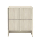 Manhattan Comfort Novara Contemporary 22" Nightstand in Whitewashed Oak (2-Drawer)