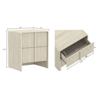 Manhattan Comfort Novara Contemporary 22" Nightstand in Whitewashed Oak (2-Drawer)