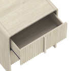 Manhattan Comfort Novara Contemporary 22" Nightstand in Whitewashed Oak (2-Drawer)