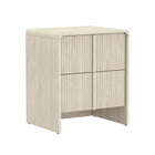 Manhattan Comfort Novara Contemporary 22" Nightstand in Whitewashed Oak (2-Drawer)