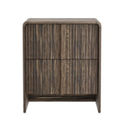 Manhattan Comfort Novara Contemporary 22" Nightstand in Jacobean Walnut (2-Drawer)