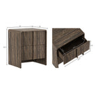 Manhattan Comfort Novara Contemporary 22" Nightstand in Jacobean Walnut (2-Drawer)