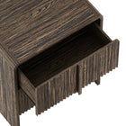 Manhattan Comfort Novara Contemporary 22" Nightstand in Jacobean Walnut (2-Drawer)