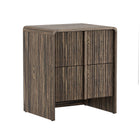 Manhattan Comfort Novara Contemporary 22" Nightstand in Jacobean Walnut (2-Drawer)
