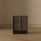 Manhattan Comfort Novara Contemporary 22" Nightstand in Jacobean Walnut (2-Drawer)