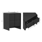 Manhattan Comfort Novara Contemporary 22" Nightstand in Black (2-Drawer)
