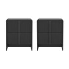 Manhattan Comfort Novara Contemporary 22" Nightstand in Black (2-Drawer)