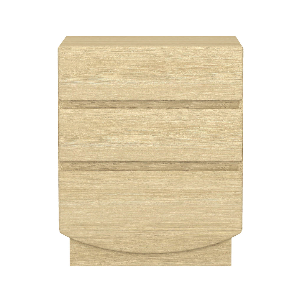 Manhattan Comfort Ardea Contemporary 20" Nightstand in Natural Oak (3-Drawer)