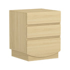 Manhattan Comfort Ardea Contemporary 20" Nightstand in Natural Oak (3-Drawer)
