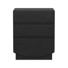 Manhattan Comfort Ardea Contemporary 20" Nightstand in Black (3-Drawer)