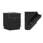 Manhattan Comfort Ardea Contemporary 20" Nightstand in Black (3-Drawer)