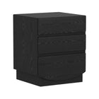 Manhattan Comfort Ardea Contemporary 20" Nightstand in Black (3-Drawer)