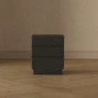 Manhattan Comfort Ardea Contemporary 20" Nightstand in Black (3-Drawer)