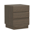 Manhattan Comfort Ardea Contemporary 20" Nightstand in Walnut (3-Drawer)
